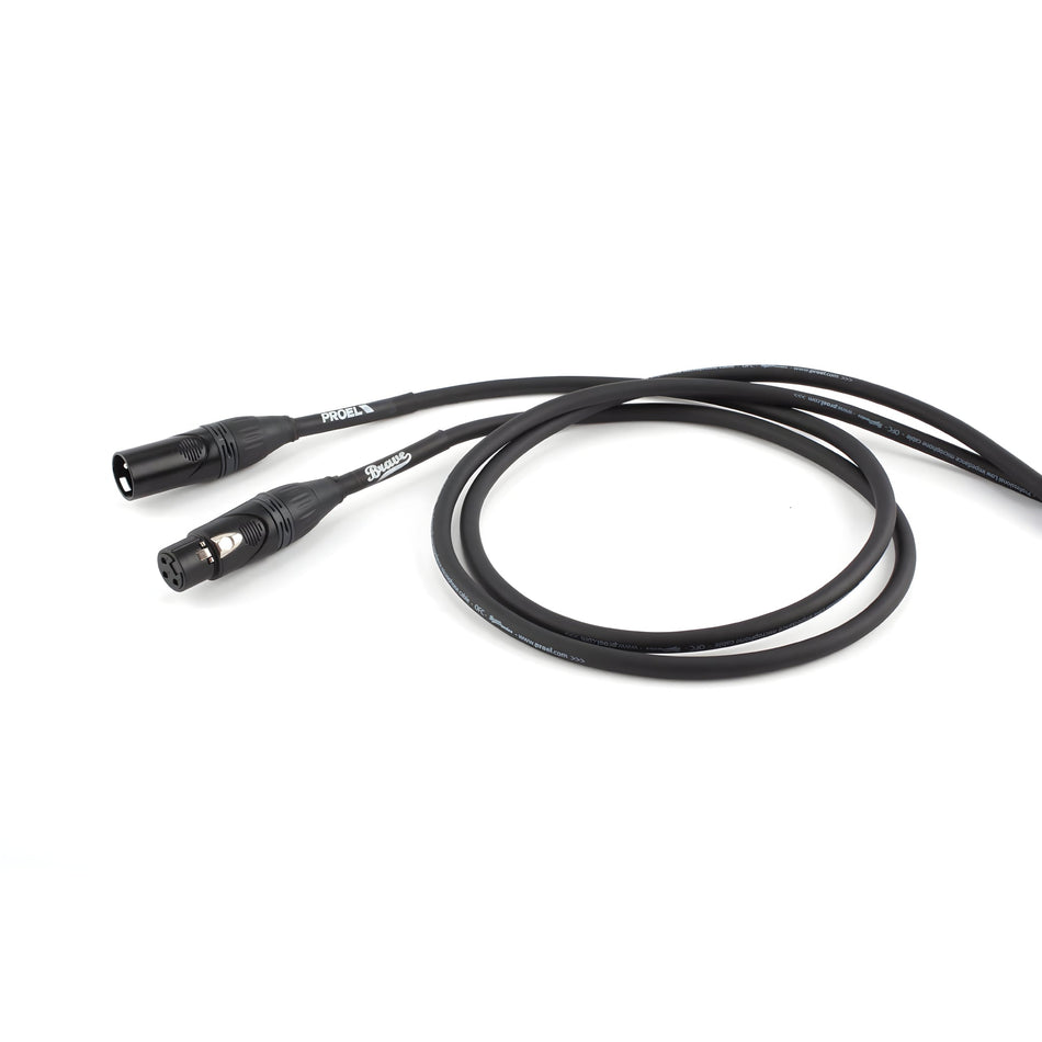 PROEL BRV250LU6BK - Cable de micrófono XLR 3P - XLR 3P negro 6m - Tempo Shop