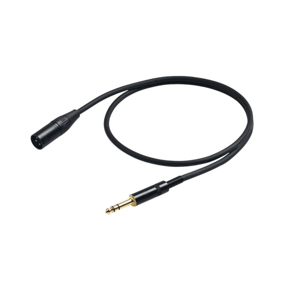 PROEL CHL230LU5BK - Cable de micrófono balanceado profesional jack estéreo - XLR macho 5m - Tempo Shop