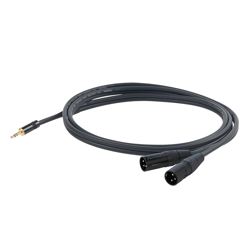PROEL CHLP320LU15 - Cable de inserción Y, 1 x mini jack estéreo - 2 x XLR 3P macho. 1,5m - Tempo Shop