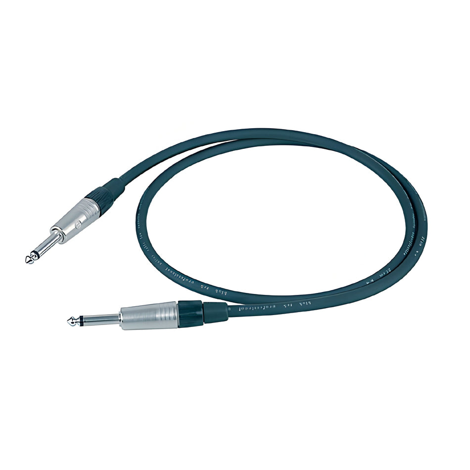PROEL ESO130LU3 BK - Cable profesional para instrumentos jack mono Neutrik 6.3 mm - conector jack mono Neutrik 6.3 mm. 3m - Tempo Shop