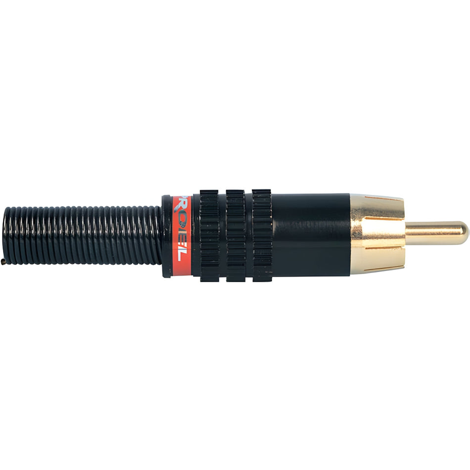 PROEL MRCA25RD - Conector RCA macho negro, anillo rojo - Tempo Shop