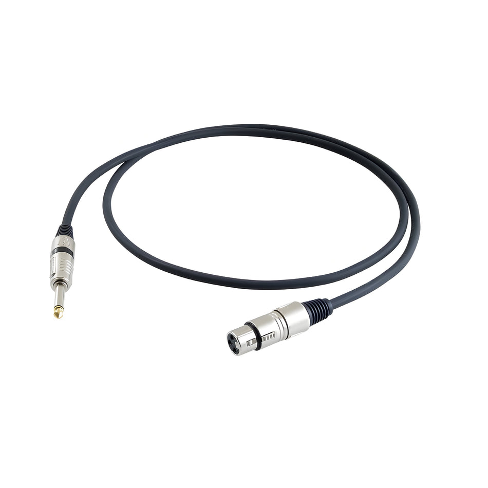PROEL STAGE290LU1 - Cable profesional montado no balanceado para instrumentos con Jack mono - hembra aéreo XLR 1m - Tempo Shop