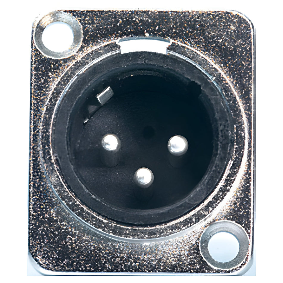 PROEL XLR3MDL - Conector XLR macho de panel para soldar en aluminio de 3 polos con presilla - Tempo Shop