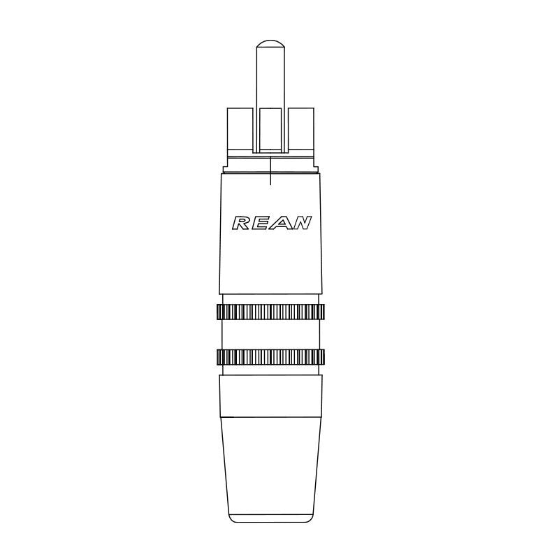 REAN NYS373-0 - Conector RCA Aéreo Negro con Contactos de Oro