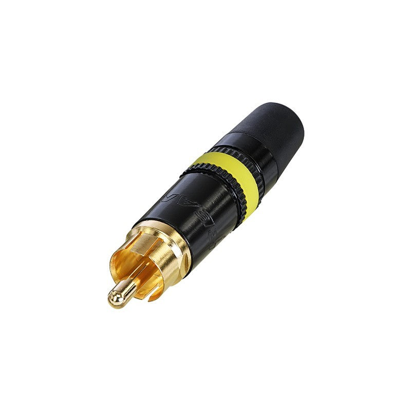 REAN NYS373-4 - Conector RCA Negro Indicador Amarillo