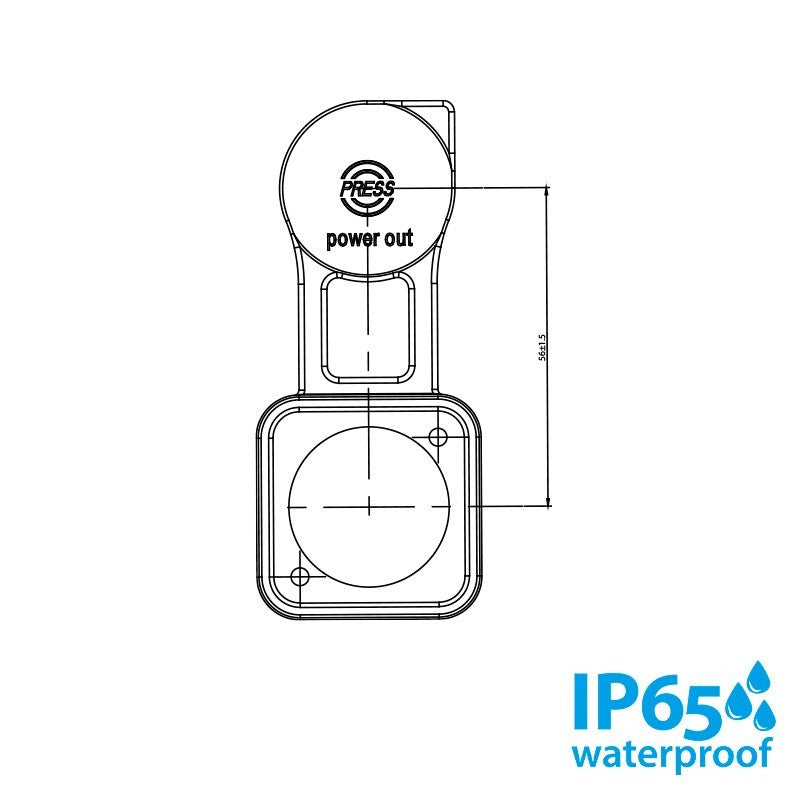 REAN RA-X-003 - Cubierta de Goma IP65 para Conectores