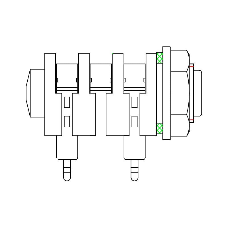 Rean NYS2192 - Conector Jack Mono 1/4" para PCB