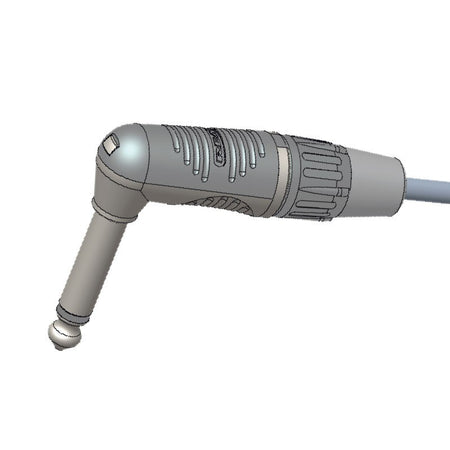 REAN RP2RC - Conector Jack Mono Acodado 6,35mm Plata