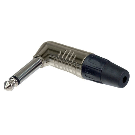 REAN RP2RC - Conector Jack Mono Acodado 6,35mm Plata