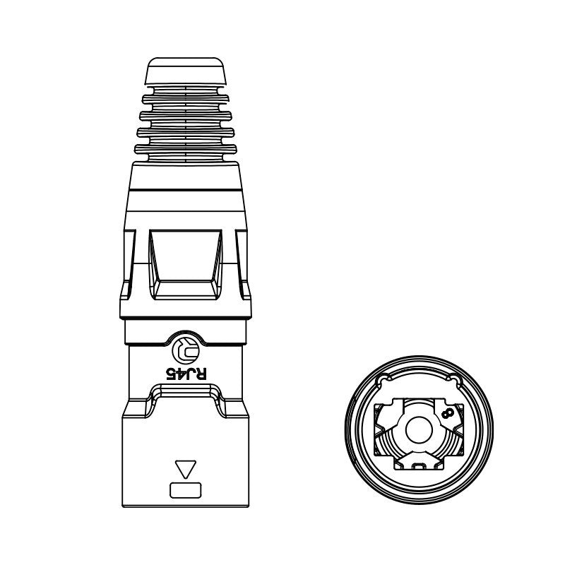 REAN RCEM-Z-000-1 - Porta Conector RJ45 Aéreo IP65 Plata