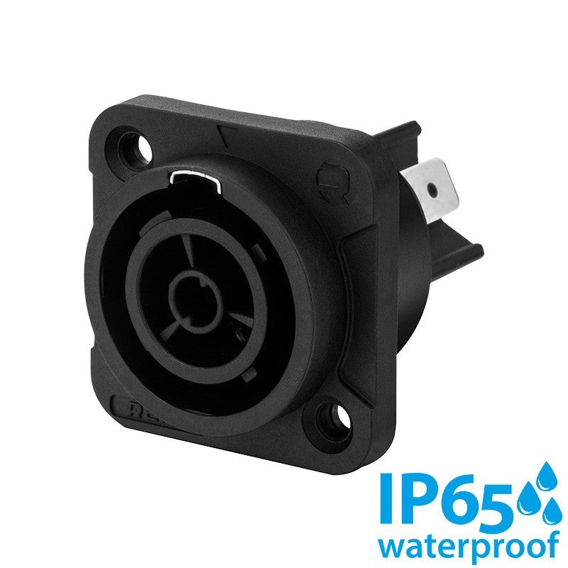 REAN RRAC3F-X-000-1 - Conector Hembra Chasis IP65 20A Negro