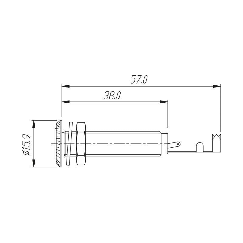 REAN NYS2202 - Conector Jack Mono Hembra Metálico - Tempo Shop