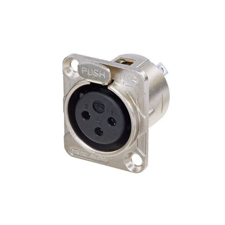 REAN RC3FDL - Conector XLR Hembra Chasis Plata - Tempo Shop