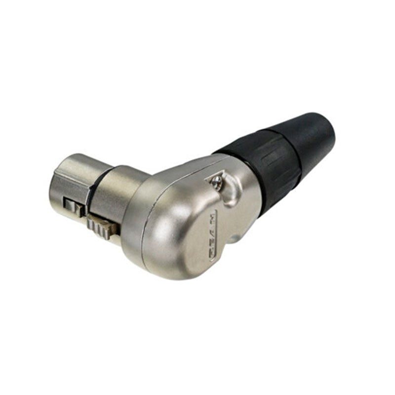REAN RC3FR - Conector XLR hembra 3 pines cuerpo y contactos plata a 90º - Tempo Shop