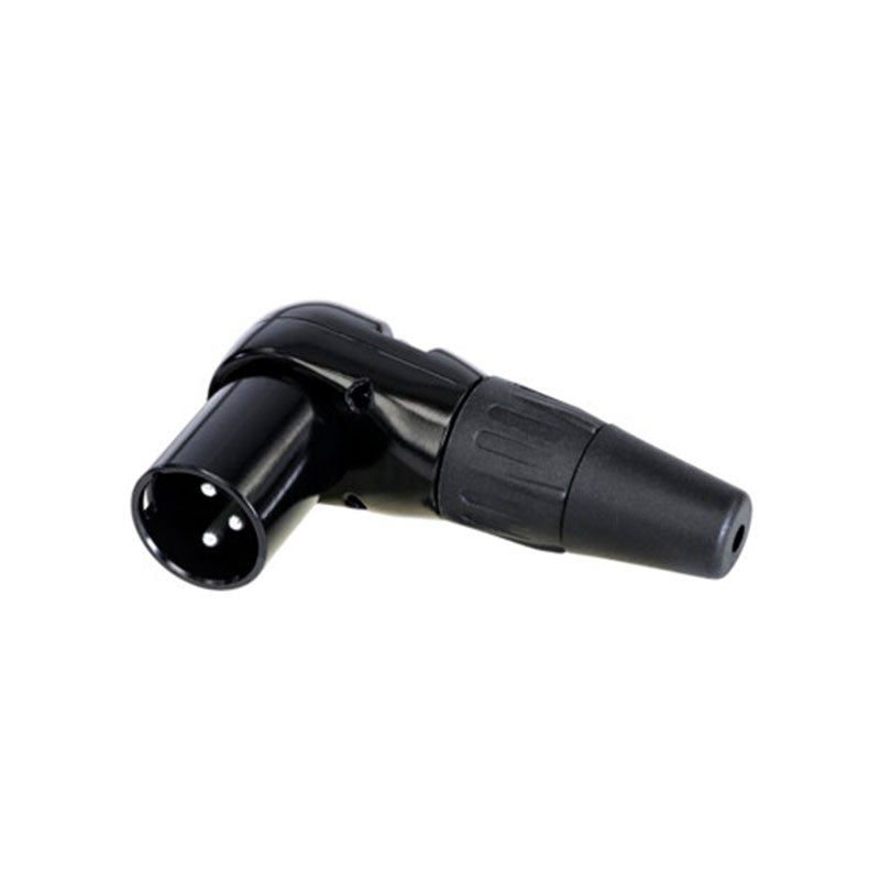 REAN RC3MR-BAG - Conector XLR Macho 3 Pines Acodado Negro - Tempo Shop