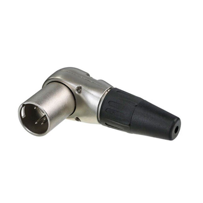 REAN RC5MR - Conector XLR 5 pines macho acodado plata - Tempo Shop