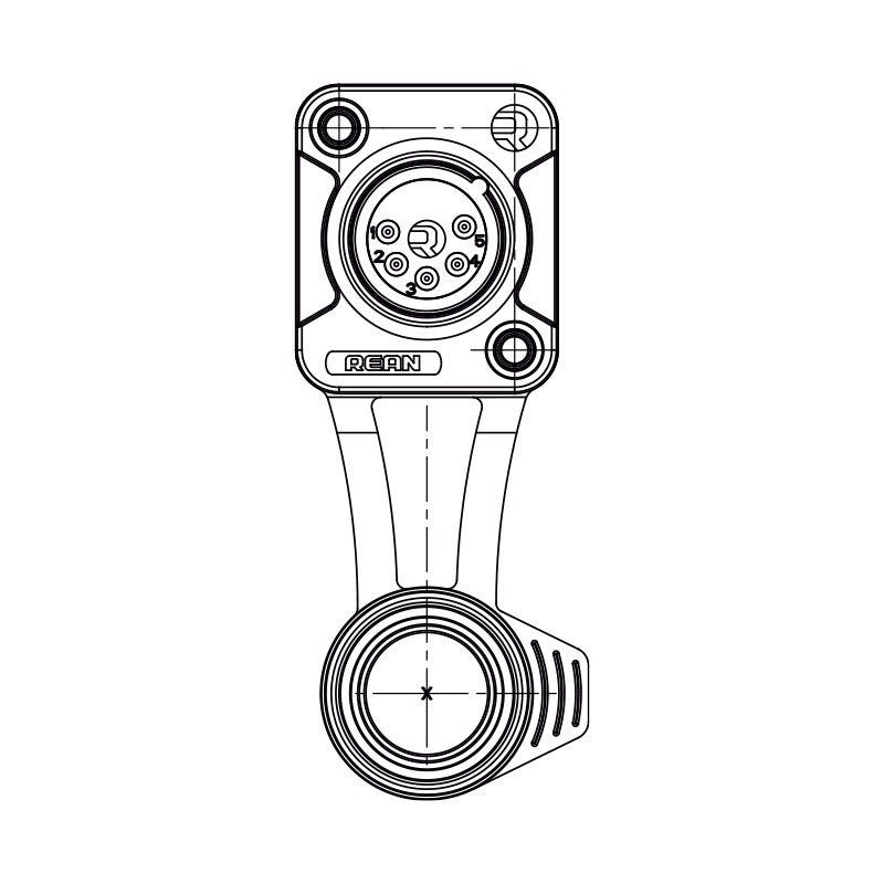REAN RRX5M-Z-012-0 - Conector XLR 5 Pines Macho Chasis IP65 - Tempo Shop