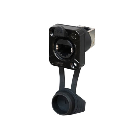 REAN RRE8F-Z-011 - Conector RJ45 Chasis 90º IP65 Negro