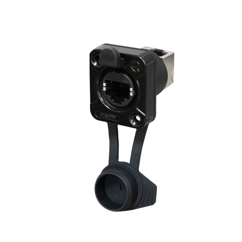 REAN RRE8F-Z-011 - Conector RJ45 Chasis 90º IP65 Negro