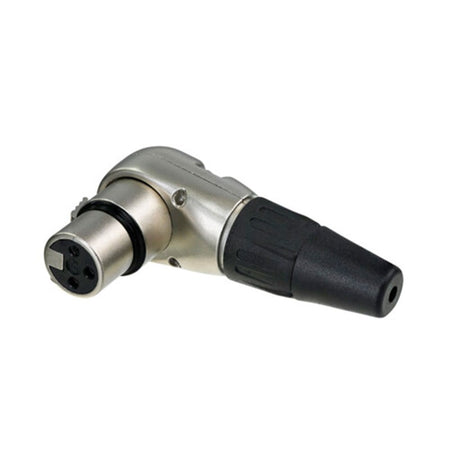 REAN RC3FR - Conector XLR hembra 3 pines cuerpo y contactos plata a 90º