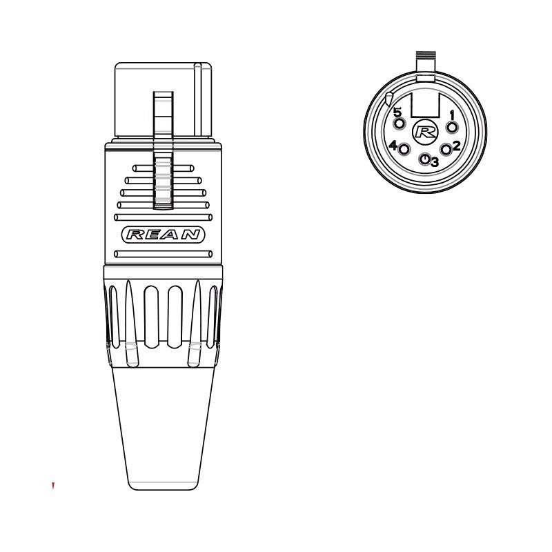 REAN RC5F-BAG - Conector XLR 5 Pines Hembra