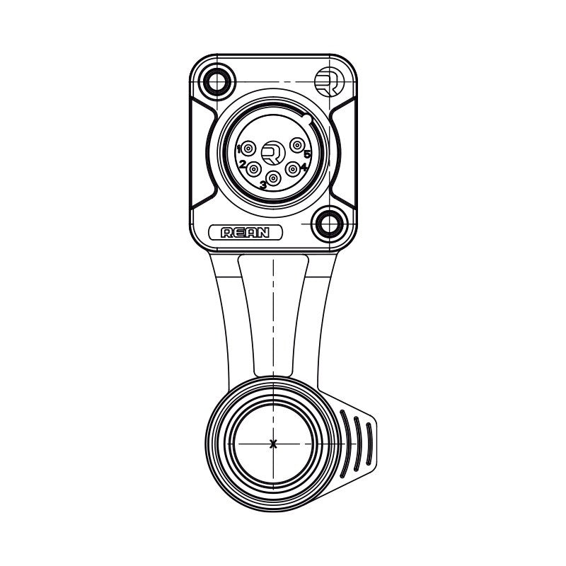 REAN RRX5M-Z-012-0 - Conector XLR 5 Pines Macho Chasis IP65