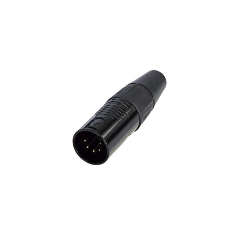REAN RC5M-B - Conector XLR 5 Pines Macho Aéreo Negro