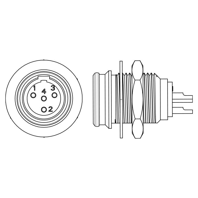REAN RT4MP - Conector XLR TINY Macho 4 Pines