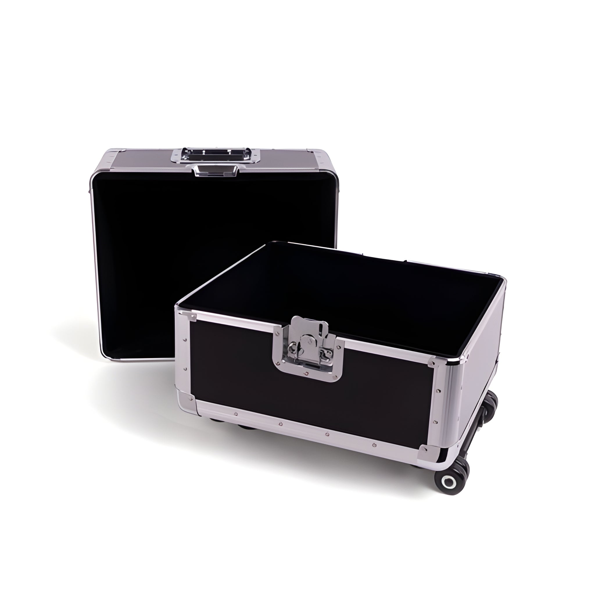Reloop 120 TROLLEY RECORD CASE - Maleta tipo trolley de madera y cantoneras de aluminio para 120 vinilos - Tempo Shop