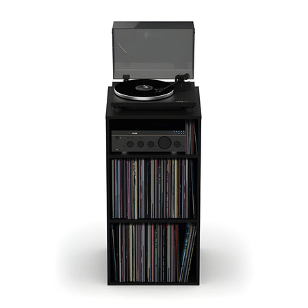 Reloop GLORIOUS MODULAR MIX RACK BLACK - Mueble estación de monitoreo HiFi y para almacenar vinilos. Negro - Tempo Shop