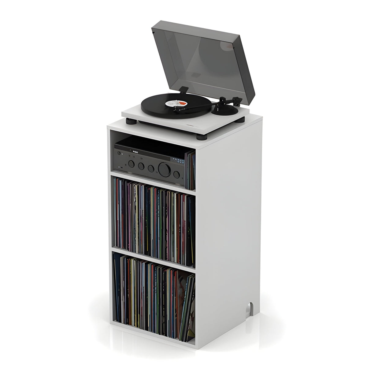 Reloop GLORIOUS MODULAR MIX RACK WHITE - Mueble estación de monitoreo HiFi y para almacenar vinilos. Blanco - Tempo Shop