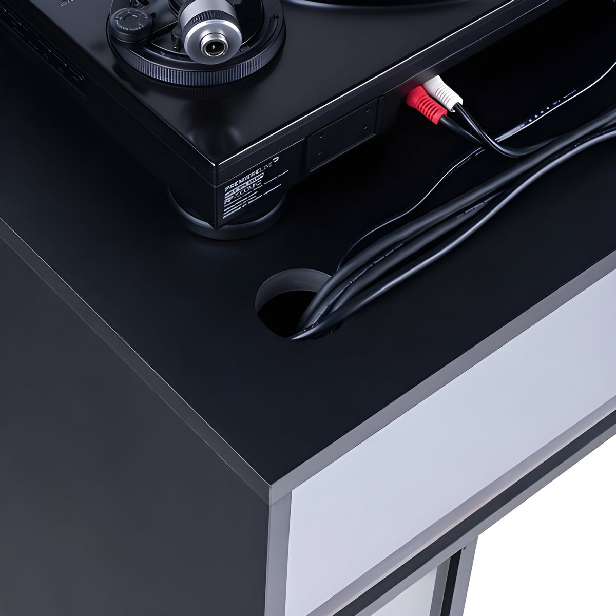 Reloop GLORIOUS MODULAR MIX STATION WHITE - Mesa de DJ con compartimentos para vinilos. Negro - Tempo Shop