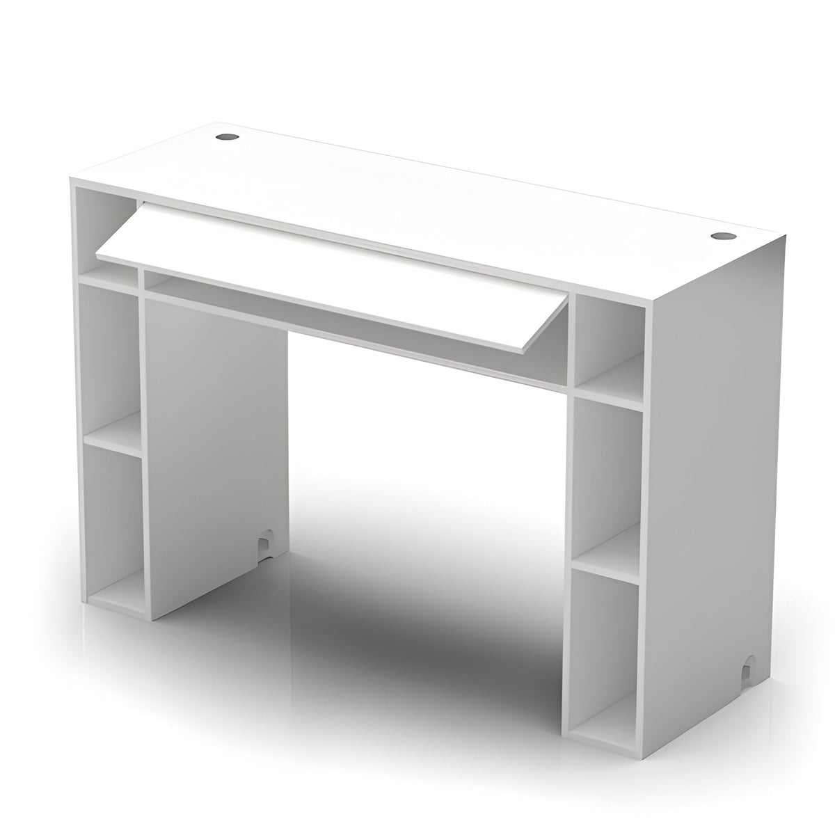 Reloop GLORIOUS MODULAR MIX STATION WHITE - Mesa de DJ con compartimentos para vinilos. Negro - Tempo Shop