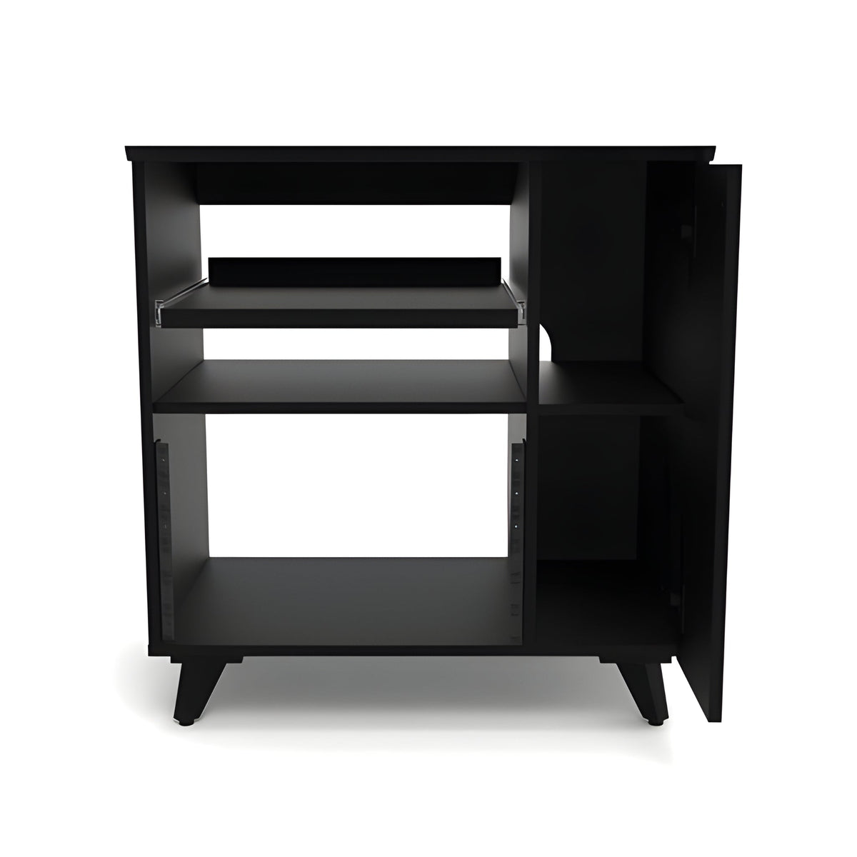 Reloop GLORIOUS MODULAR SIDE RACK BLACK - Estante modular para las mesas de estudio de la serie Sound Desk y Workbench. Negro - Tempo Shop