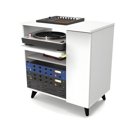 Reloop GLORIOUS MODULAR SIDE RACK WHITE - Estante modular para las mesas de estudio de la serie Sound Desk y Workbench. Blanco - Tempo Shop