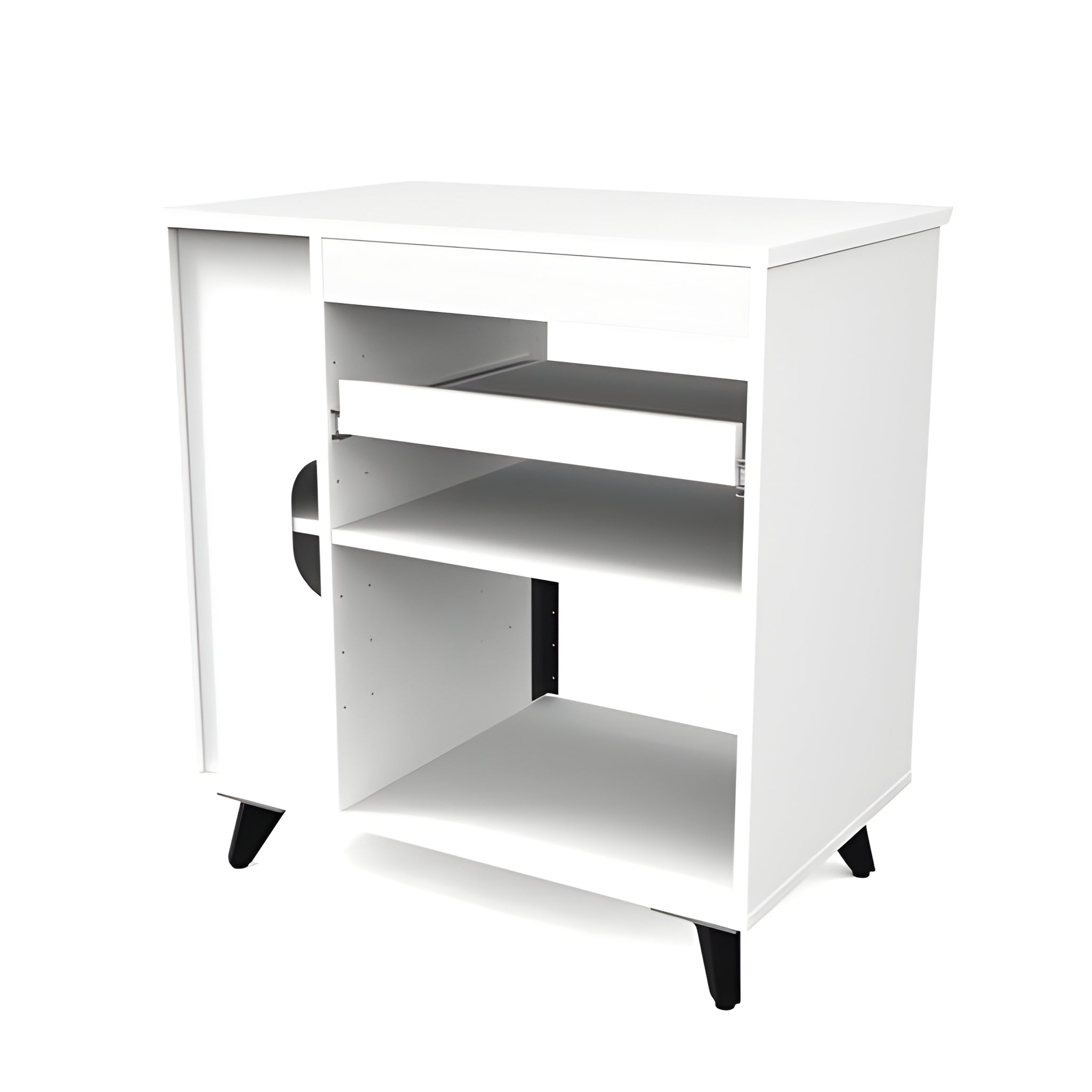 Reloop GLORIOUS MODULAR SIDE RACK WHITE - Estante modular para las mesas de estudio de la serie Sound Desk y Workbench. Blanco - Tempo Shop