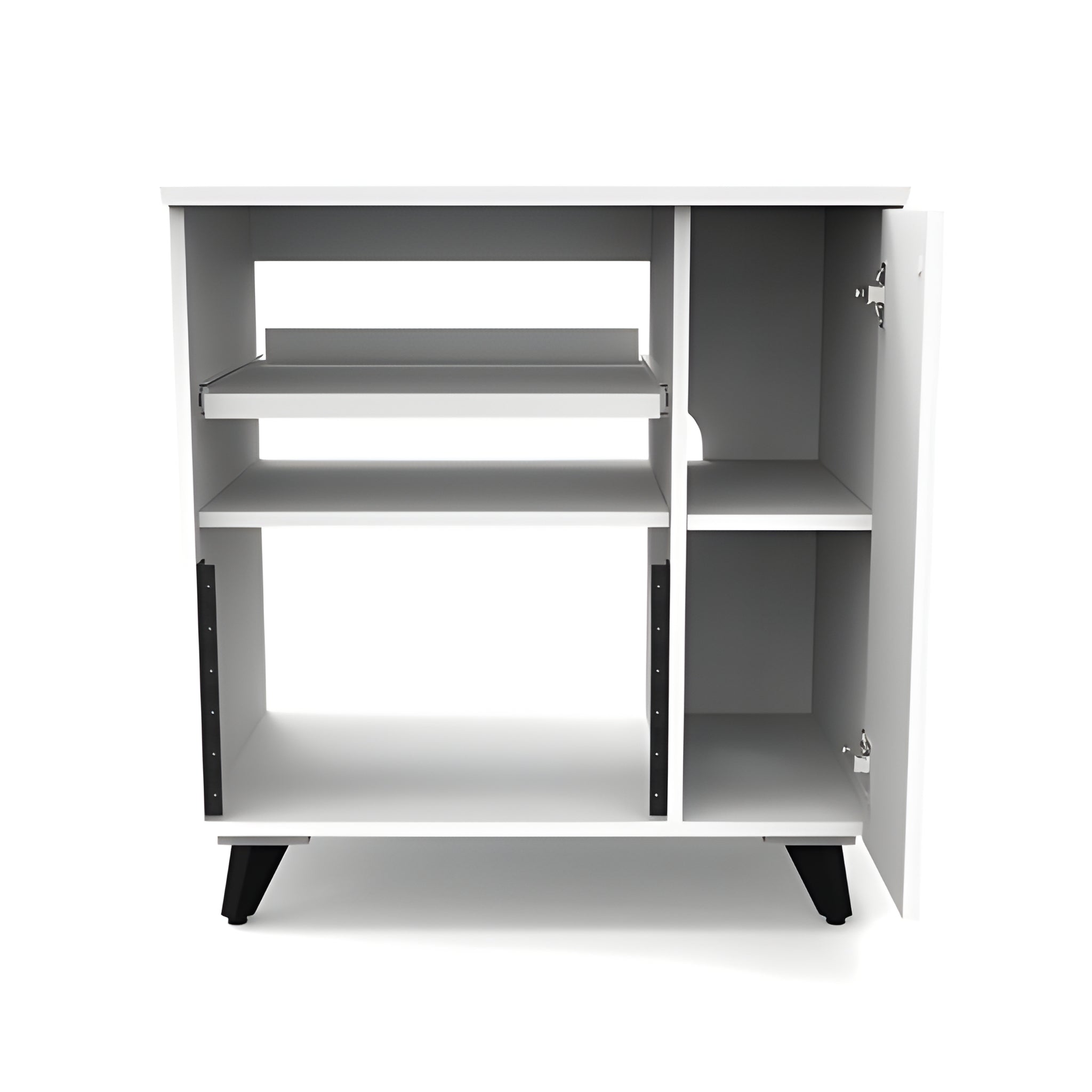 Reloop GLORIOUS MODULAR SIDE RACK WHITE - Estante modular para las mesas de estudio de la serie Sound Desk y Workbench. Blanco - Tempo Shop
