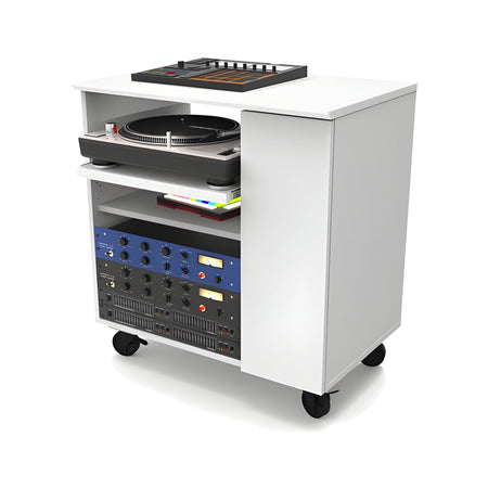 Reloop GLORIOUS MODULAR SIDE RACK WHITE - Estante modular para las mesas de estudio de la serie Sound Desk y Workbench. Blanco - Tempo Shop