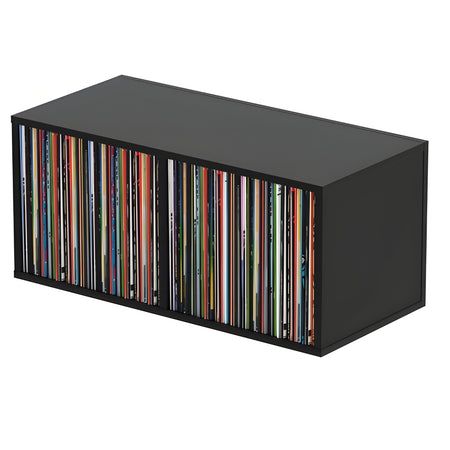 Reloop GLORIOUS RECORD BOX BLACK 230 - Sistema de almacenamiento sencillo y sólido para hasta 230 discos de 12''. Negro - Tempo Shop