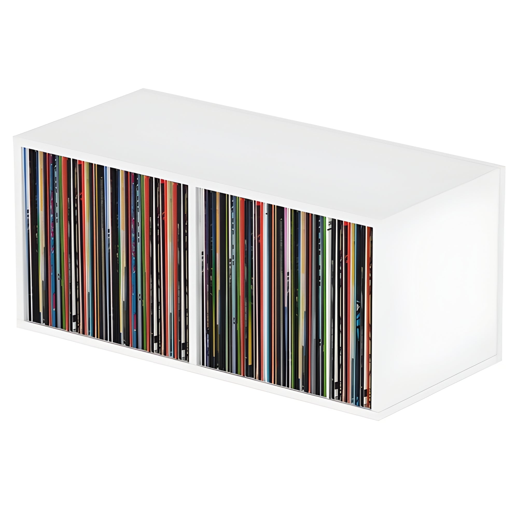 Reloop GLORIOUS RECORD BOX WHITE 230 - Sistema de almacenamiento sencillo y sólido para hasta 230 discos de 12''. Blanco - Tempo Shop