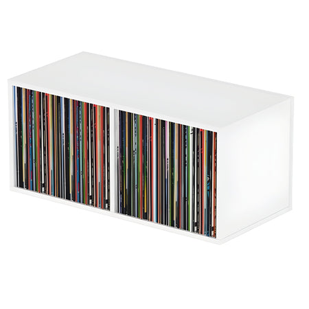 Reloop GLORIOUS RECORD BOX WHITE 230 - Sistema de almacenamiento sencillo y sólido para hasta 230 discos de 12''. Blanco - Tempo Shop