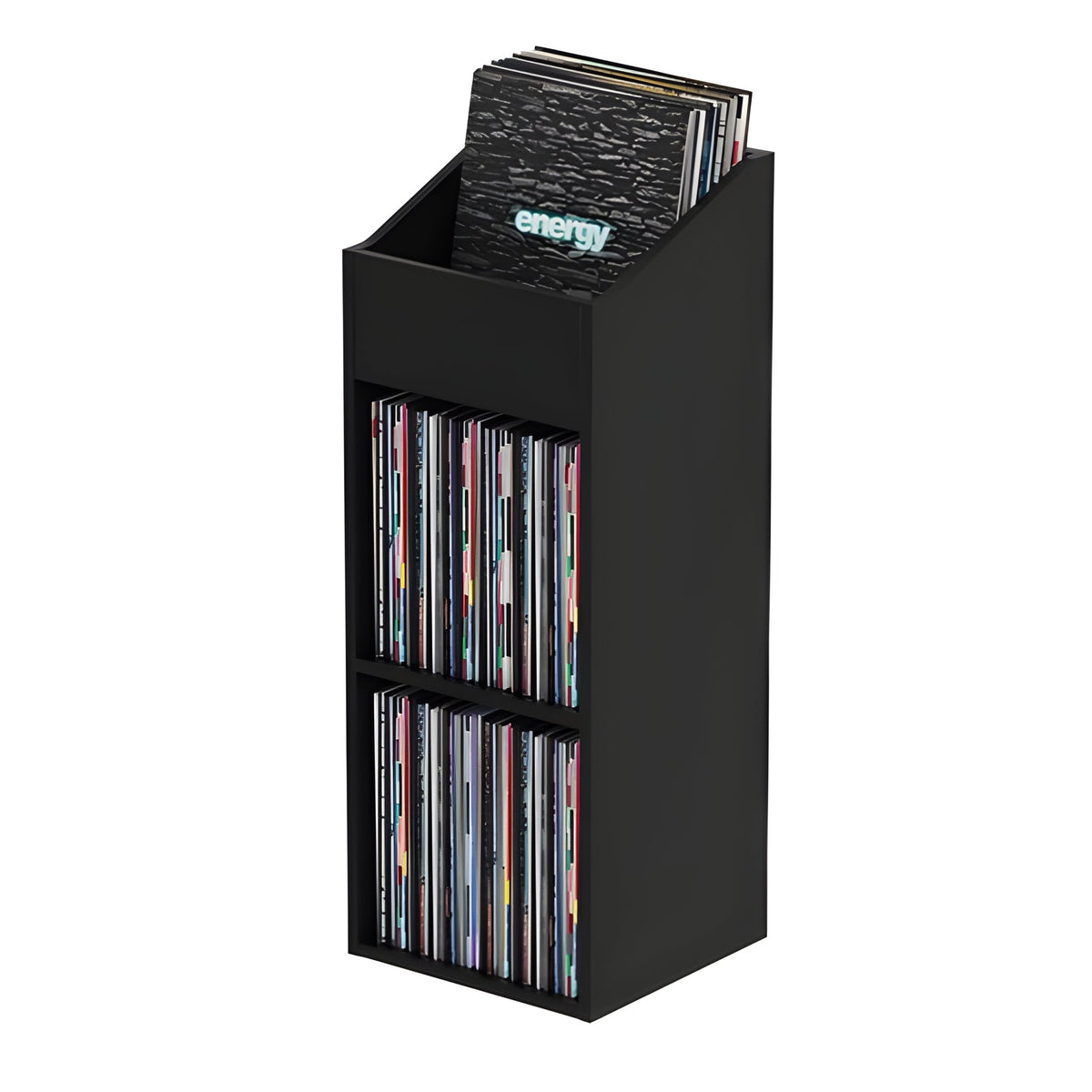 Reloop GLORIOUS RECORD RACK 330 BLACK - Estación de vinilos avanzada de 2 piezas. Negro - Tempo Shop