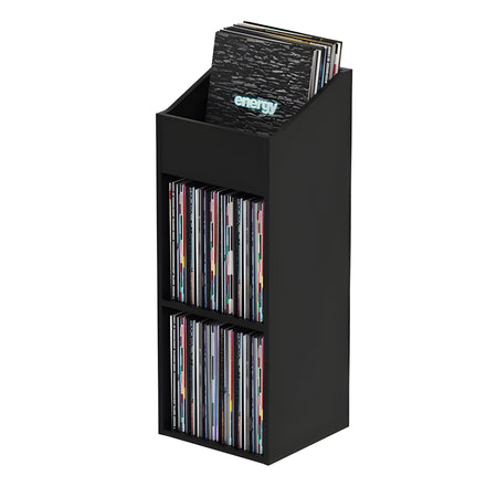 Reloop GLORIOUS RECORD RACK 330 BLACK - Estación de vinilos avanzada de 2 piezas. Negro - Tempo Shop