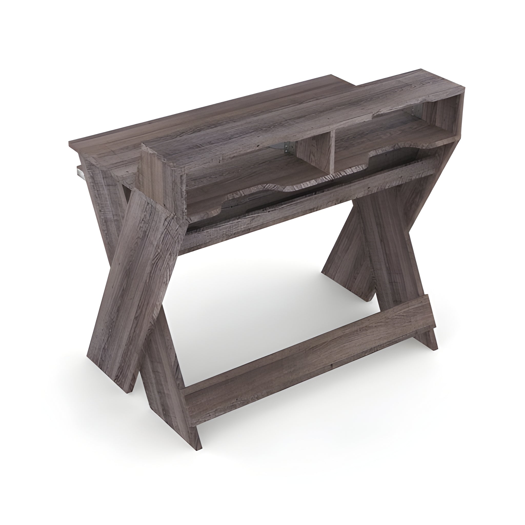 Reloop GLORIOUS SOUND DESK COMPACT WALNUT - Estación de trabajo de estudio profesional compacta. Nogal - Tempo Shop