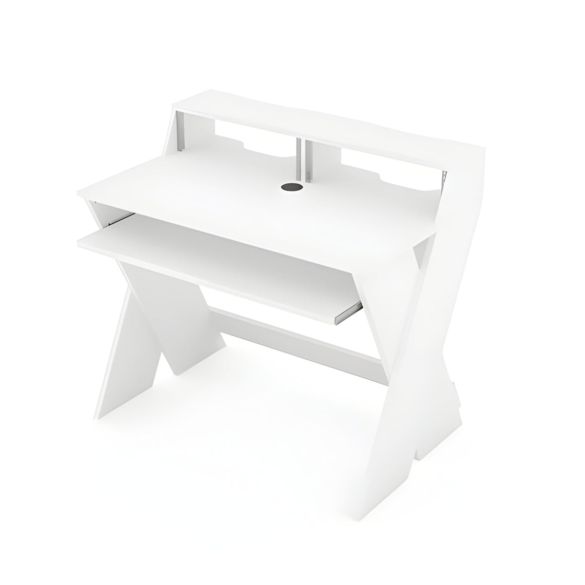 Reloop GLORIOUS SOUND DESK COMPACT WHITE - Estación de trabajo de estudio profesional compacta. Blanco - Tempo Shop