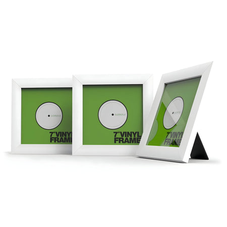 Reloop GLORIOUS VINYL FRAME SET 7' WHITE - 3x marcos de madera para vinilo 7". Blanco - Tempo Shop