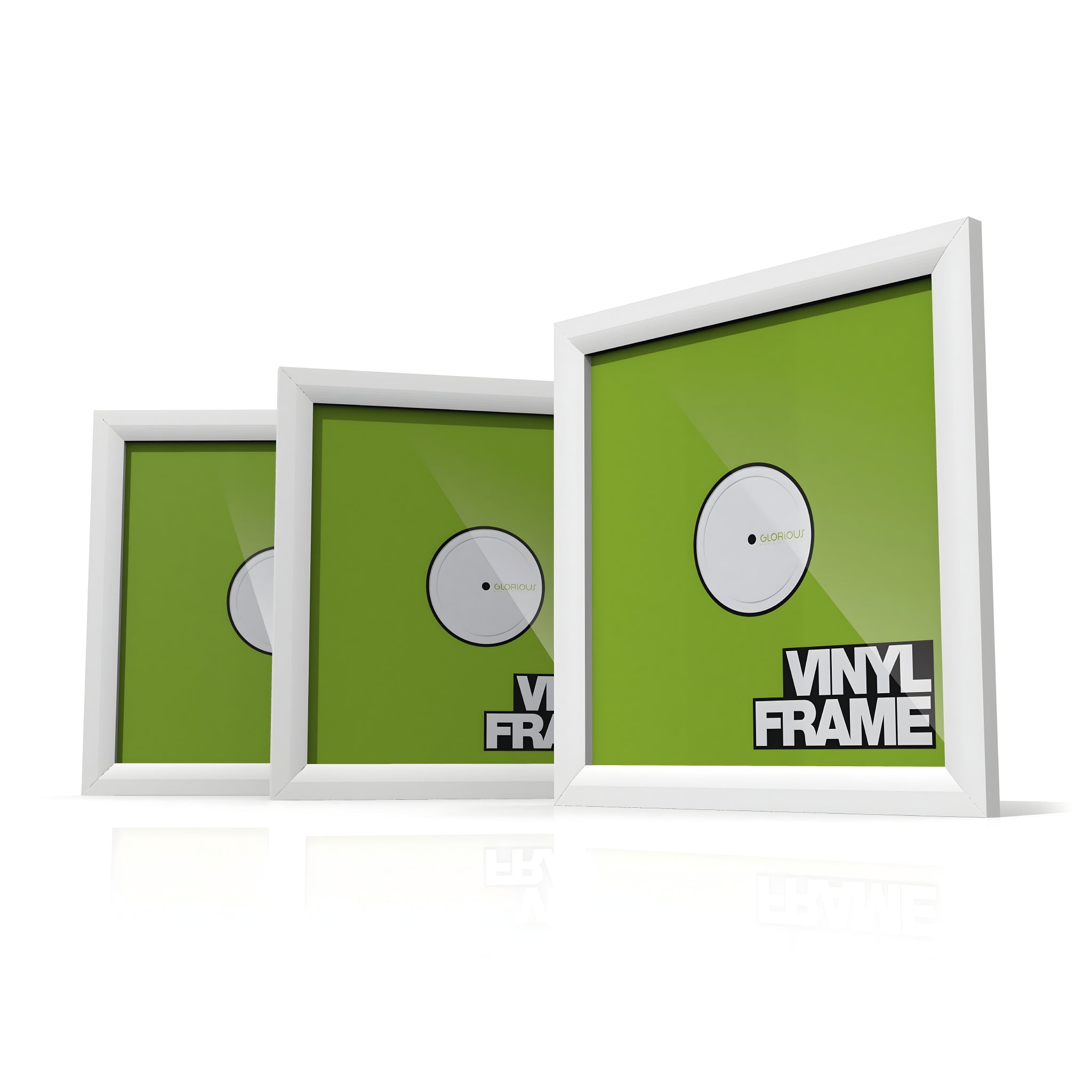 Reloop GLORIOUS VINYL FRAME SET WHITE - 3x marcos de madera para vinilo 12". Blanco - Tempo Shop