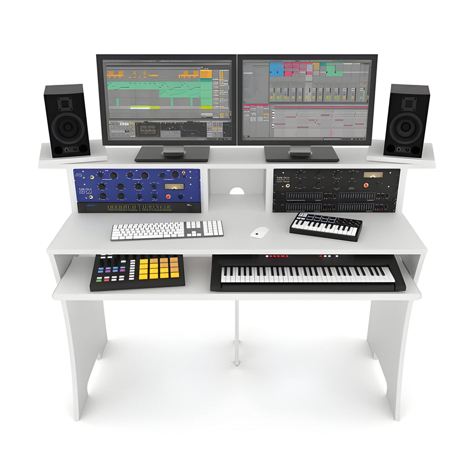 Reloop GLORIOUS WORKBENCH WHITE - Estación de trabajo para estudio. Blanco - Tempo Shop