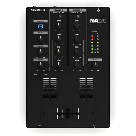 Reloop RMX - 10 BT - Mezclador de DJ compacto de 2 canales - Tempo Shop