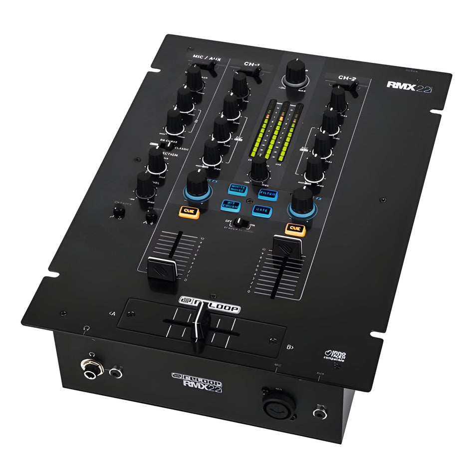 Reloop RMX - 22I - Mezclador de DJ de 2 canales + 1 (para mic o auxiliar con entrada frontal) - Tempo Shop